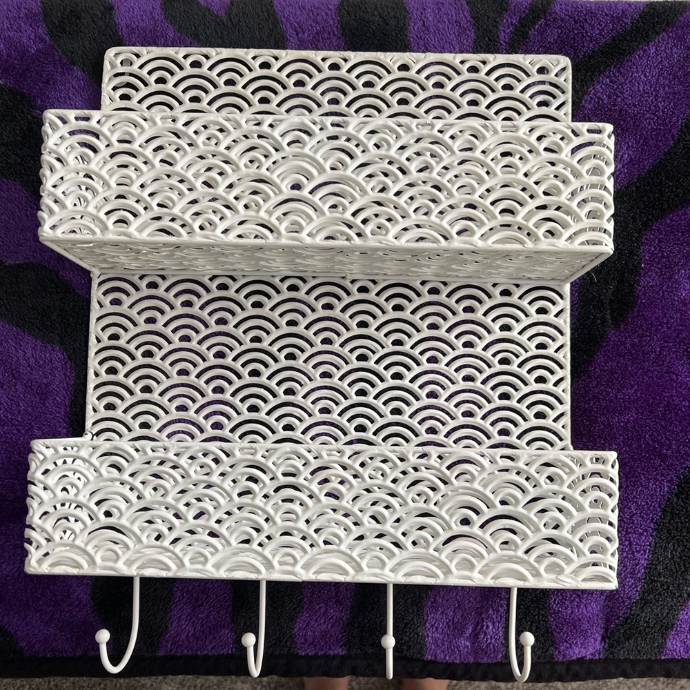 Wire wall organizer with hooks SOLD